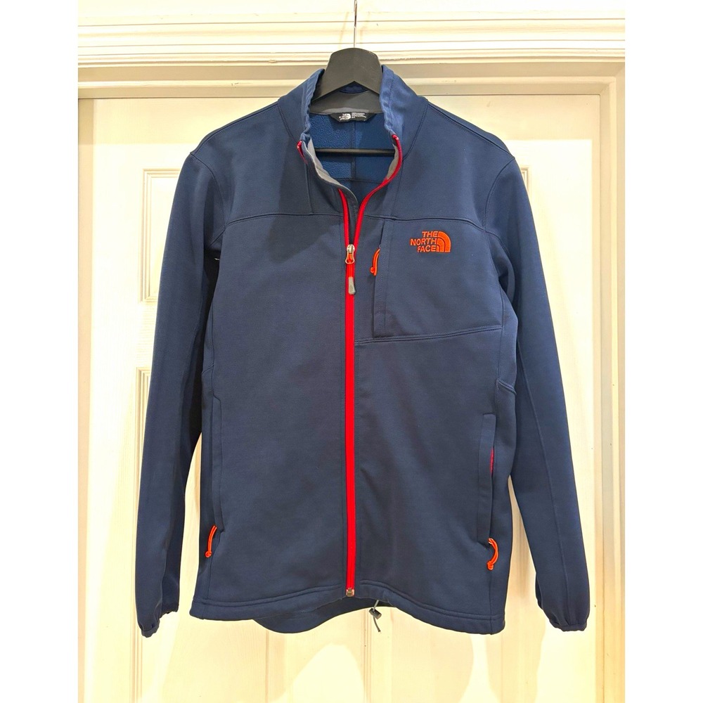 The North Face Men's Full-Zip Fleece Track Jacket Stand-Up Collar Pockets S